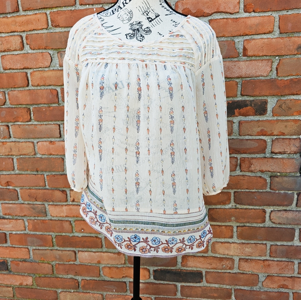 Lauren Conrad Semi-Sheer Lightweight Blouse – Women’s Size M